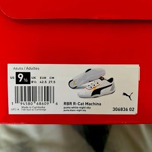 Puma Mens Red Bull Cat Machina White Sneakers Size 9.5